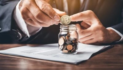 Putting Coins in a Jar - Short Term Insurance Concept